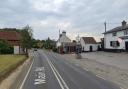 Part of the A12 was blocked after a lorry broke down