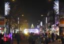 Lowestoft town centre is lit up with Christmas lights on Saturday, November 30.