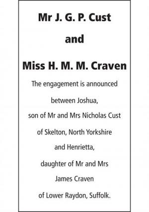 Mr J. G. P. Cust and Miss H. M. M. Craven