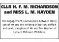 CLLR H. F. M. RICHARDSON And MISS L. M. HAYDEN