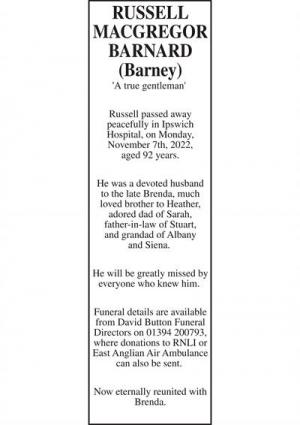 RUSSELL MACGREGOR BARNARD (Barney)