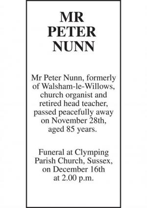 MR PETER NUNN