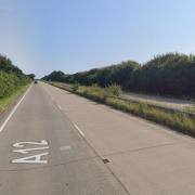 The A12 at Kessingland where the crash happened.