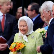 Bruno Peek (to the left of the Queen) at a beacon lighting event at Windsor Castle to celebrate Queen Elizabeth's 90th birthday in 2016. Jonathan Brady/PA Wire