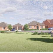 A visual impression of the scheme earmarked for land to the north of Chapel Road in Wrentham.