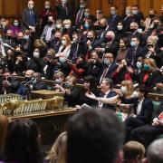 Prime Minister Boris Johnson during Prime Minister's Questions in the House of Commons on Wednesday January 12, 2022.