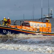 The Aldeburgh all-weather lifeboat was called to rescue to swimmers who had been swept out to sea