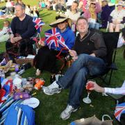 Ipswich folks celebrating the Diamond Jubilee in Christchurch Park in 2012