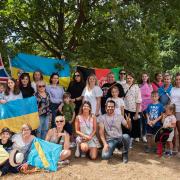 The kite flying event brought the refugee communities together.