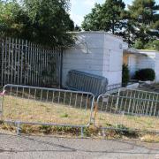 Temporary barriers have gone up around the entrance to Broomhill Pool.