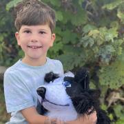 Nathan Hawes with Sammy the Dog