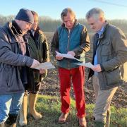 James Cartlidge, right, has been concerned for years about plans to put new pylons across South Suffolk.