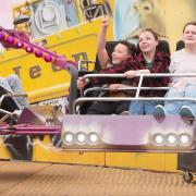 Miles, Helena and Grace enjoy the Felixstowe fun fair.