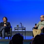 Edgar Wright on stage at the Riverside Theatre in Woodbridge