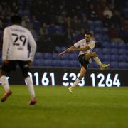 Idris El Mizouni scores to put Ipswich in front in the 81st minute at Boundary Park.