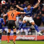 Macauley Bonne battles with Carl Piergianni.