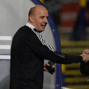 Ipswich Manager Paul Cook at Adams Park  for the match against Wycombe.