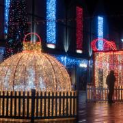 The Arc shopping centre in Bury St Edmunds full of festive sparkle for Christmas 2020.