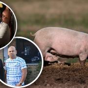 Some Suffolk shops are struggling to stay stocked with meat but local butchers aren't feeling the same effect. L - R George Debman and Ziyad Mohammed