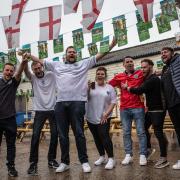 England fans at The Gardeners Arms in Ipswich on the night of England v Scotland.