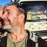 Chris and Catherine with Florry the Lorry