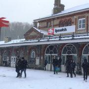 Rail services are delayed between Ipswich and London.