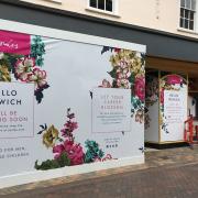 Work at the former Regatta and Hawkshead store in Butter Market, which is set to become a Joules store. Picture: JASON NOBLE