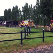 The outbuilding fire off the old A12