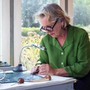 Angela Harding in her studio. Credit: Chris Large