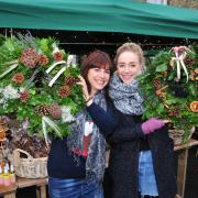 Katy Slater and Sophie Bell from Bells of Suffolk at the Bungay Christmas market. Picture: Nick Butcher