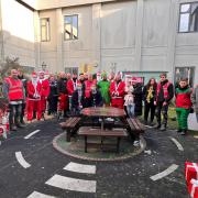 The 25 bikers that set off for Colchester Hospital to deliver toys