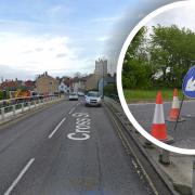 Temporary traffic lights have appeared on Ballingdon Bridge in Sudbury