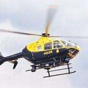 The police helicopter was seen over parts of Suffolk last night