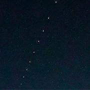 A train of lights appeared in the Suffolk sky last night