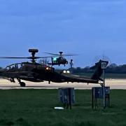 The helicopters landed at Wattisham Airfield at 6:30pm