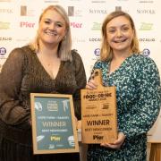 Left to right, Amy Bendall (sponsor - Pier) and Emily Aitchison from ACRE Farm + Bakery