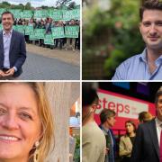 Clockwise: Adrian Ramsay, Will Tanner, Ed Miliband, Julia Ewart