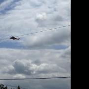 The air ambulance was spotted in Great Cornard on Sunday