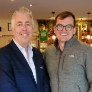 Kevin Craig and Patrick Spencer bumped into each other while campaigning in north Ipswich.