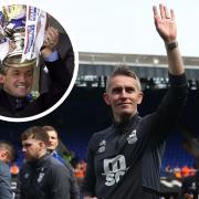 Former Ipswich Town boss George Burley, inset, says Kieran McKenna's Blues will stay in the Premier League