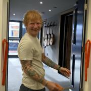 Suffolk superstar Ed Sheeran opens the new studio at his former school