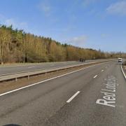 Part of the A11 closed after a crash today