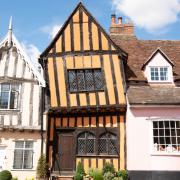 628 year old crooked house in Lavenham - one of the best places to work from home