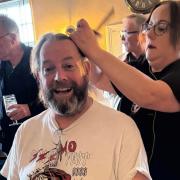 Nigel said he carried out the fundraising shave to pay thanks to the staff at the unit for the care they gave to someone associated with the pub