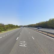 There were delays on the A14 in west Suffolk after a vehicle broke down