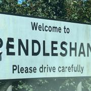 A Rendlesham road sign has been vandalised