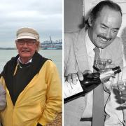 Felixstowe is remembering Wallace Croft,  who was affectionately known as the town's Mr Entertainment. Pictured left, with his wife, Hilary, and right, Wallace (left) with footballer turned comedian Charlie Williams.