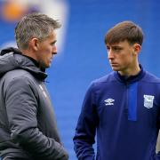 Ipswich Town manager Kieran McKenna (left) has been discussing the future of midfielder Cameron Humphreys (right).