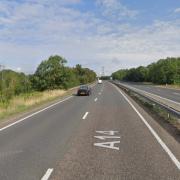 There is currently heavy traffic on the A14 after a lorry has broken down.