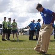 The sack race was just one of the traditional events at Home Start in Suffolk's old fashioned sports day